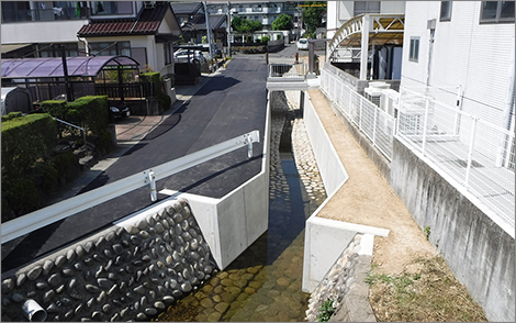 県単河川局部改良 天神川(掘削護岸工)工事